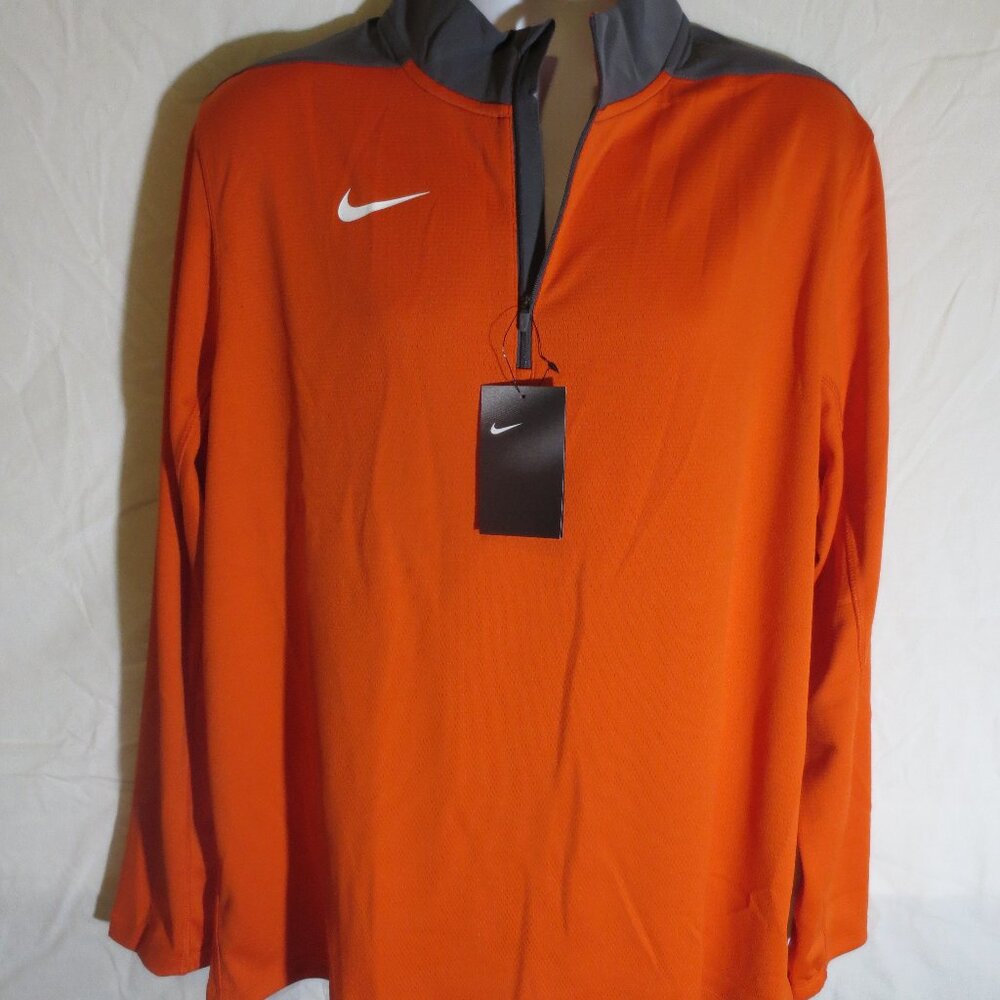 Nike Men's Dri-Fit Quarter-Zip L/S Pullover - DH3410 Orange - Sizes: Med & Large
